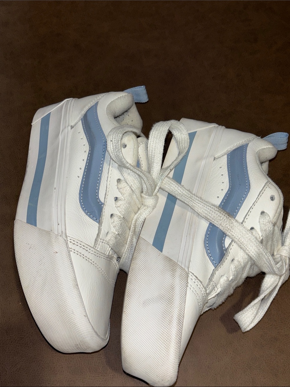 Vans Platform White Baby Blue Sneakers 7 - Picture 5 of 7